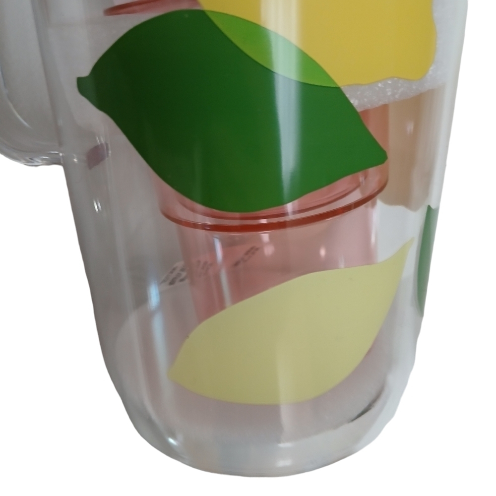 🍋 Kate Spade Let's Make Lemonade! Lemon Water Pitcher w/ 2 Cups Gift Set 🍋